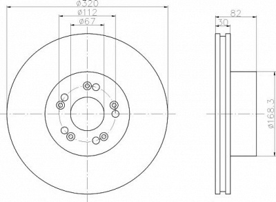 HELLA PAGID 8dd355102691 -  Тормозной диск